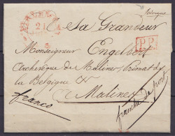 L. Datée 20 Juin 1833 Du Curé De FOLX-LES-CAVES Pour Archevèque De MALINES Càd TIRLEMONT /21 JUIN 1833 - [P.P.] - Man. " - 1830-1849 (Unabhängiges Belgien)