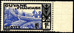 Guyane Poste N** Yv:163 Mi:135 Pirogue Sur Le Maroni Bord De Feuille Gomme Tropicale - Ongebruikt