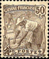 Guyane Poste N* Yv: 83 Mi:84 Orpailleur (Trace De Charnière) - Unused Stamps