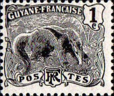 Guyane Poste N* Yv: 49 Mi:49 Fourmilier (Trace De Charnière) - Ungebraucht