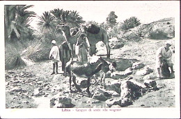 1940-LIBIA Gruppo Di Arabi Alla Sorgente Viaggiata POSTA Militare Nro 210 (19.11 - Libye