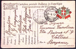 1917-Posta Militare/3^ CORPO ARMATA C.2 (1.6) Su Cartolina Franchigia - Marcophilia