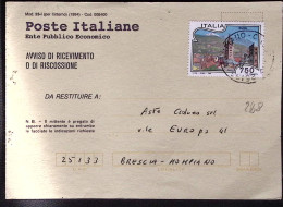 1996-PROPAGANDA TURISTICA Susa Lire 750 Isolato Su Avviso Ricevimento - 1991-00: Marcofilie