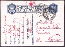 1941-UFFICIO CONCENTRAMENTO P.M.403 (25.12) Su Cartolina Franchigia - Marcophilia