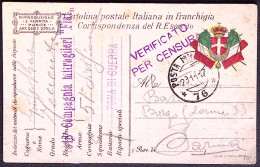 1917-Posta Militare/76 C.2 (29.11) Su Cartolina Franchigia - Marcophilia