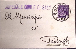 1944-MONUMENTI Lire 1 Isolato Su Piego Salò (11.11) - Marcofilía