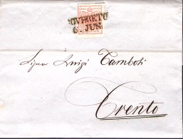 1855-AUSTRIA Rovereto SD (18.12) Su Lettera Completa Di Testo Affrancata K.3 - Altri & Non Classificati