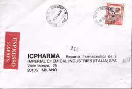 1984-ALTI VALORI Lire 1.500 Isolato Su Espresso Genova (18.6) - 1981-90: Marcophilie
