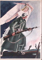 1943-CARTOLINA FRANCHIGIA Fante E Vittoria Viaggiata PM 94 (10.7) - Poststempel