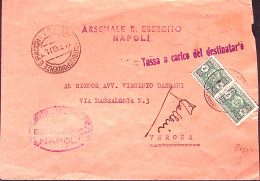 1945-SEGNATASSE Coppia Lire 2 Su Busta Tassa Carico Destinatario Verona (14.7) - Marcophilie