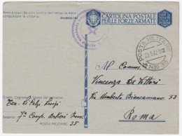 1942-Posta Militare/n.ro 35 C.2 (23.5) Su Cartolina Franchigia - Poststempel