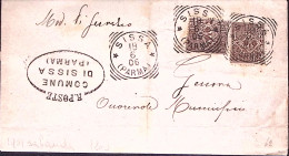 1906-FLOREALE Due C.1 Su Piego Annullo Tondo Riquadrato Sissa (18.6) - Poststempel