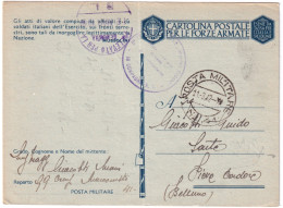 1942-POSTA MILITARE/N 44 C2 (11.3) Su Cartolina Franchigia - Poststempel