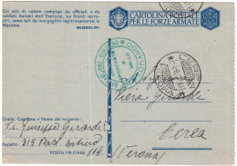 1942-CARTOLINA FRANCHIGIA Dentellata A Destra Motto Gli Atti Di Valore .. Viaggi - Poststempel