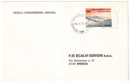 1990-CAMPIONATI MONDO CALCIO Lire 450 (Stadio Firenze) Isolato Su Cedola Commiss - 1981-90: Marcophilia