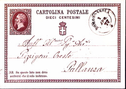 1877-Cartolina Postale Centesimi 10 Domodossola (2.4) - Entiers Postaux