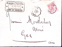 1903-Francia Allegoria C.15 Su Busta Lione (6.2) - Cartas & Documentos