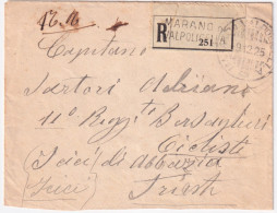 1925-VILLE D ICICI/ISTRIA In Arrivo (11.12) Al Verso Di Raccomandata Marano Di V - Storia Postale