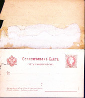1876-Austria Cartolina Postale R.P. Kr. 2+2 Nuova Parte Risposta Con Bordo Strap - Autres & Non Classés