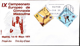 1971-SPAGNA Campionato Ginnastica Madrid (14.5) Su Busta - Covers & Documents
