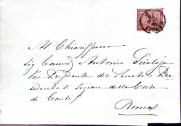 1876-CIFRA C.2 Isolato Su Fascetta Per Stampe Napoli (16.7) - Marcophilie