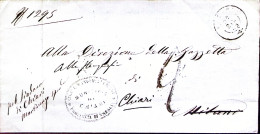 1862-RETRODATATA Lineare Al Verso Di Lettera Completa Di Testo Chiari (22.6) - Marcophilia