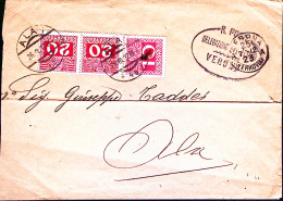 1912-AUSTRIA Segnatasse H.10 + Coppia 20 Apposti A Ala (26.7) Su Busta - Autres & Non Classés