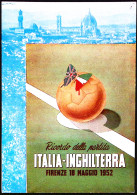 1952-FIRENZE ITALIA-INGHILTERRA, Cartolina Ricordo Della Partita, Non Viaggiata - Manifestaciones
