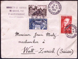 1951-Francia Lettera Per Zurigo Con Bella Affrancatura Tricolore - 1921-1960: Période Moderne