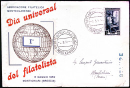1952-MONTICHIARI SETTIMANA PROPAGANDA FILATELICA Annullo Speciale (6.5) Su Busta - Betogingen