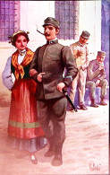 1915-GENIO Disegno V.Polli, Serie Marrone N. 300/36, Viaggiata - Patriottisch