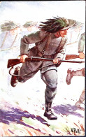 1916-BERSAGLIERI Disegno V. Polli, Serie Marrone N.300/11. Posta Militare/(DIVIS - War 1914-18