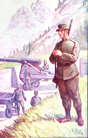 1915-ARTIGLIERIA DA FORTEZZA, Disegno V. Polli Serie Marrone N. 300/43, Viaggiat - Heimat