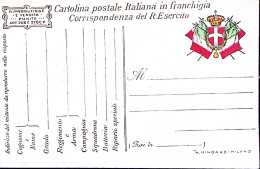 1915-Cartolina Franchigia Stemma E Bandiere, Tipografia A.BINDA EtC. MILANO, Nuo - Andere & Zonder Classificatie