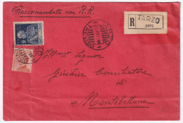 1927-GIUBILEO Lire 1,25 + Michetti C.60 (188+205) Su Raccomandata Tarzo (26.4) - Marcophilia
