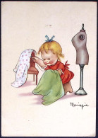 1947-AMG VG L.1+ L.2 Su Cartolina Piccola Sarta Disegnatrice Mariapia - Poststempel