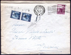 1949-lettera Affrancata L. 20 Per Fermo Posta In Messina Tassata In Arrivo Con C - 1946-60: Marcophilia