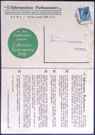 1956-cartoncino Pubblicitario "l'informazione Parlamentare" Affrancato L.5 Sirac - 1946-60: Marcofilie