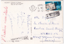1967-RIFIUTO Cartella Su Cartolina (Follonica) Non Potuta Recapitare E Destinata - 1961-70: Marcofilie
