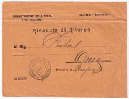 1910-BUSTA AMMINISTRAZIONE POSTALE (Mod. 23B Edizione1907) Gardone Valtrompia (1 - Storia Postale