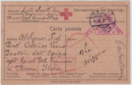 1917- CROCE ROSSA IT. CORRISPONDENZA DEI PRIGIONIERI DI GUERRA FRANCHIGIA - Croce Rossa