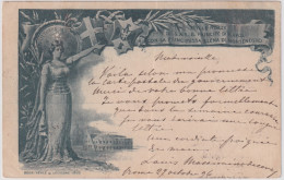 1896-Nozze Reali Cartolina Postale Viaggiata Per Bruxelles - Marcophilie
