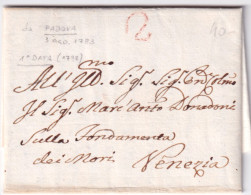 1783-Padova X Venezia (3.8) Lettera Completa Testo Con Segno Tassazione - Historische Documenten