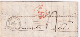 1855-Belgio BRUXELLES C.2 (1.3) Lettera Completa Testo Per Parigi - Otros & Sin Clasificación