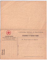 1916circa-COMMISSIONE PRIGIONIERI Di GUERRA Circoscrizione Verona Cartolina Dopp - Storia Postale