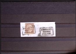 Italia Regno Frammento 30c. Vittorio Emanuele II Annullo In Cartella Piroscafi P - Marcophilie