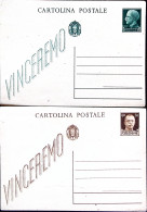 1942-Cartolina Postale VINCEREMO C.15 E 30 Nuove - Entiers Postaux