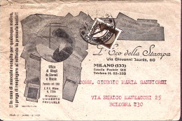 1931-Imperiale C.10,isolato Su Busta Illustrata L'eco Della Stampa Milano (19.6) - Storia Postale