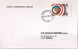 1990-MONDIALI CALCIO Lire 450 Cecoslovacchia Su Cedola Commissione Libraria Bres - 1981-90: Marcofilie