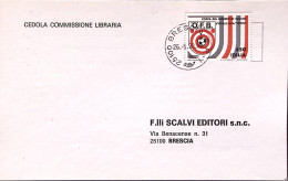 1990-MONDIALI CALCIO Lire 450 Austria Isolato Su Cedola Commissione Libraria - 1981-90: Marcophilie